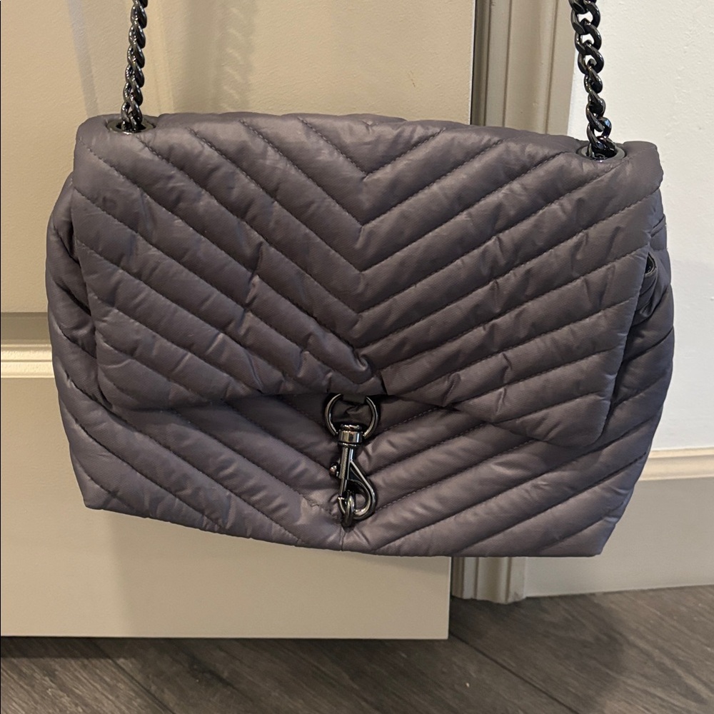 Rebecca Minkoff Chevron Quilted Black Shoulder Bag